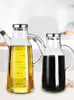 Storage Bottles & Jars Glass Oiler Household Borosilicate Soy Sauce Bottle Vinegar Pot Seasoning Leakproof Oil Kitchen Thickened