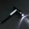 Stylet à bille 4 en 1 avec lumière LED pour téléphone portable, stylo pliable multifonctionnel pour fournitures d'écriture, bureau, école, entreprise