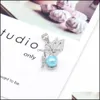 Установки ювелирных изделий S925 Серлинг Sier Penne Exquisite Fairy Pearl Accessories Mountings Женские ожерельники для 8 -миллиметровых бисеров доставки доставки