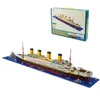 Hurtowa budowa zestaw cegieł 1860pcs mini bloki Model Titanic Cruise statek Model łódź DIY Diamond Zestaw cegieł dla dzieci