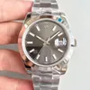 U1 Factory ST9 Gray Watch Smooth Bezel Automatic Movement 40MM Men Watches Stainless Steel Mens Wristwatches