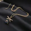 Pendant Necklaces Insect & Pendants Design Dragonfly Steampunk Jewelry Alloy Chain Long NecklacePendant