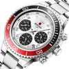 Belöning Luxury Stainls Steel Man Chronograph Quartz Watch Wholale Custom Alloy Manlig Chine Calender Wrist Watch Montre Homme