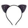 Mignon bébé chat oreilles mousseux bandeau tissu enveloppé de fer enfants filles cheveux accessoires en gros 1 65xt E3