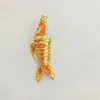 10pcs 5cm Cloisonne Animal Cute Koi Fish Charms DIY Carp Pendant for Jewelry Making Findings Enamel Earrings keychain Accessories