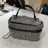 Shiny Rhinestone Makeup Bags Luxury Designer Chain Diamonds Cosmetic Bags Lady Handbag Fashion Cute Shoulder Crossbody Bag