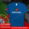 Portugal Coton T-shirt Personnalisé Jersey Fans DIY Nom Numéro Marque High Street Fashion Hip Hop Lâche Casual T-shirt drapeau PT 220616