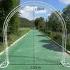 Ghirlande di fiori decorativi 2,5 m Arco in ferro da sposa in metallo Supporto per fiore artificiale Fiore di ciliegio fai da te per guida stradale per feste sullo sfondoDecorativo