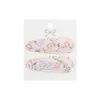 2pc Imprimé floral 2 pouces de base Snap Baby Hair Clips Clips de lace