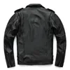MAPLESTEED classique moto s hommes en cuir 100% cuir de vachette naturel épais Moto veste hiver manches 6167cm 6XL M192 220810