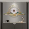 Wandklokken moderne luxe kunst grote klok woonkamer huis decore sfeer sfeermosferische mode trend online celebrity mute horloge