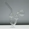 Snakelike Glass Oil Burner Pipes With 3 Balls For Tobacco Smoking Water Pipe Bubbler Rig Bong Hookah Shisha Tube