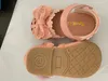 Est Summer Kids Shoes Fashion Leathers Sweet Children Sandaler för flickor Småbarn Baby Bortable Hoolow Out Bow 220621