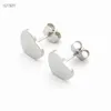 Boucles d'oreilles en acier inoxydable pour femmes, ne se décolore pas, de qualité supérieure, creuses, couleurs or, argent, Rose, simples, Part6935174