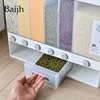 Automatic Plastic Cereal Dispenser Box Tank Rice Container Organizer Grain Cans Kitchen Food Storage Tool 220629