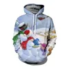 Herrtr￶jor tr￶jor herr tr￶ja h￶st vinter varm 3d f￤rgtryck jul casual hooded pullover tr￶ja ￶verdimensionerad f￶r