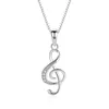 Hänghalsband Fashion Personlighet Enkel anteckning Temperament Silverpläterad Musik Symbol CollarBone Clavicle Chain MS011pendant