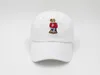 Design baseball golf tecknad Björn pappa hatt för män kvinnor hattar Exklusiv fritid Strapback svart vit Rose keps 220721