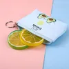 Simpatico cartone animato Portamonete Moda PU Avocado Stampato Mini portafoglio Portafoglio portatile con chiave per carte di credito Pochette con cerniera Borse da donna Portafogli Natale