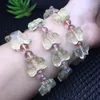 Straski z koralikami PC Naturalny cytrynowy motyl Bransoletka Bransoletka Crystal Healing Stone Fashion Biżuter