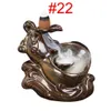 Lampy zapachowe 38 Style ceramiczny Waterfall Waterfall Backflow kadzidełka Palacz Kopalnik Stożka Dekorca domu Kupa dymna stożka Wieża Lotus B1026