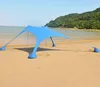 UV50 Tenda da spiaggia elasticizzata per tende da esterno Tenda da sole per spiaggia Portatile con ancore per sacchi di sabbia e picchetti per tende da spiaggia