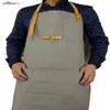 CHOICE FUN Fashion Waterproof Home Depot Cooking Workshop Adult Waxed Canvas Leather BBQ Grill Kitchen Apron For Men Y200103