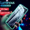 2022 Luminous Fluorescent Tempered Glass Screen Protector Glow in The Dark For iPhone 14 13 12 mini 11 Pro Max X XS XR 8 7 Samsung S22 Plus A13 A23 A33 A53 A12 A22 A32 A52 A72