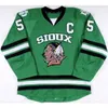 Nik1 North Dakota Hockey Jersey 5 Chay Genoway 11 Darcy Zajac 29 Brock Nelson Men's 100% Stitched Fighting Sioux DAKOTA College Hockey Jerseys
