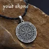 ペンダントネックレスYOUE choune men viking din din sicrine rune amuleet not vegvisir compass necklacent。