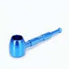 Colorful Metal Smoking Pipe Big Pot Tobacco Cigarette Hand Filter Pipes multiple colors 2 Styles Tool Accessories