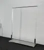 Bekleidungsgeschäft-Präsentationsständer Schlafzimmermöbel transparenter massiver Acryl-Edelstahl Silber gebürsteter Bodenständer Damen-Mittelinsel-Racks