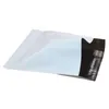 Vit Courier Bag Express -kuvertförvaringspåsar Mail Bag E -postväskor Självhäftande tätning Plastförpackning Pouch 50 st/partier