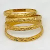 Bangle 4pcs Dubai Fashion Bracelets Jewelry Gold Color Ethiopian Bangles For Women Africa Arab Items Wholesale Wedding GiftBangle