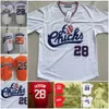 1986 Retro Memphis Chicks Bo Jackson Jersey America All Stitched Bianco Rosso Arancione S-3XL Alta qualità