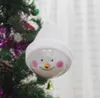 Pupazzo di neve in plastica trasparente palla appesa decorazione per feste decorazioni per albero di Natale ornamenti bambola creativa ciondolo decorazioni per la casa SN4737