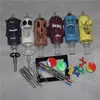 Hookahs 6 Styles Cartoon Resin Nectar Kit Micro Nector 14mm with Metal Nail Glass Nectar Smoking Pipe water pipes wax dabber tools