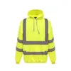 Moletons masculinos moletons homens roupas de trabalho de alta visibilidade Jaqueta de trabalho casaco masculino de segurança refletiva roupas com capuz de casas de inverno