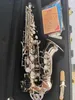 Argent b-flat plié professionnel saxophone saxophone haut de gamme artisanat tout artisanat profond gravure soprano motif exquis sax soprano