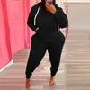 Dames plus size tracksuits zz dames kleding 2 -delige pakken volle mouw hoodie hoodie sportieve jogger zweet outfit drop groothandelwomen's