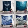 Tapisserier Dolphin Tapestry Tryckt vägg hängande sängöverdrag strandkast handduk filt picknick mattapestries