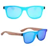 Gafas de sol de madera de nogal negro polarizado Hombres cuadrados Gafas de sol UV400 Gafas de Sol Masculino 220611