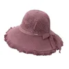 Visors Bucket Hat Trendy wstążka dekoracja kokardowa dama letnie wydrążone wygodne noszenie hatvisors