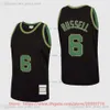 Custom Mitchell and Ness 1962-63 Bill Basketball 6 Jerseys Ed White Green Black Retro Russell Legend Vintage Jersey Size S-XXXL Młodzież