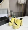 Europejski rzymski letni pantofel Lafite trawa solidne buty Wodoodporne kapcie chleba na wysokim obcasie, z rombowym wodoodpornym stylem, modnym, seksownym sandałem