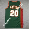 Men Sports Shirt Detlef schrempf blanc vert rouge le gant Glove Gary Payton Vintage Reign Man Shawn Kemp Kevin Durant Allen Basketball Jerseys