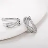 Hoop & Huggie Huitan Fashion Silver Color Cross Circle Earrings Paved White CZ Versatile For Women Daily Wear Wedding Jewelry