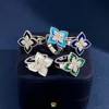 luxe sieraden natuurlijke shell turquoise onyx ring voor vrouwen klavertje vier ring191Z