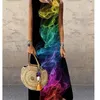 Summer Long Dress Elegant Robe Party Sleeveless Es Women Casual Sundress Vintage Maxi Es för 220630