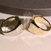 Titanium staal ontwerper ringbrief paar ringen mode liefhebber ringen van hoge kwaliteit goud vergulde sieraden levering